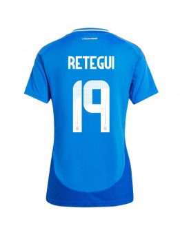 Italien Mateo Retegui #19 Heimtrikot für Frauen EM 2024 Kurzarm